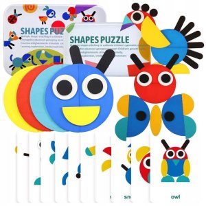 click4TOYS Drewniane Puzzle Układanka Gra Logiczna Montessori 2