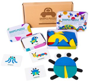 click4TOYS Drewniane Puzzle Układanka Gra Logiczna Montessori 3