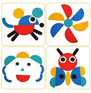 click4TOYS Drewniane Puzzle Układanka Gra Logiczna Montessori 5