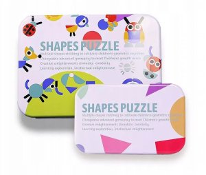 click4TOYS Drewniane Puzzle Układanka Gra Logiczna Montessori 8