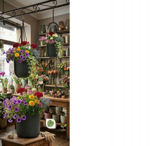 Lamela Doniczka wisząca czarna 17,3 cm  tworzywo sztuczne czarny 3