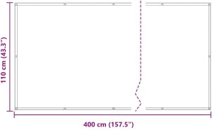 vidaXL vidaXL Ekran balkonowy Kremowy 110 x 400 cm Materiał Oxford 7