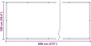 vidaXL vidaXL Ekran balkonowy terakota 100 x 800 cm Materiał Oxford 7