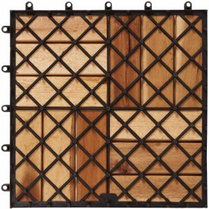 vidaXL vidaXL Płytka Tarasowa 10 pcs Brązowy 30 x 30 cm Drewno Akacjowe 2