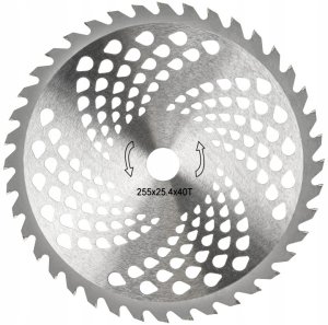 Powermat TARCZA WIDIOWA DO KOSY SPALINOWEJ DO KRZEWÓW GAŁĘZI PIŁA 40T 255X25,4mm 2
