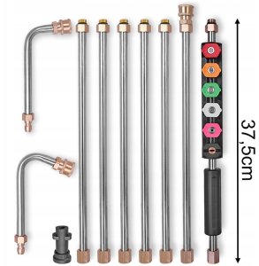 Bisanti MODUŁOWA LANCA TELESKOPOWA 2,8m + DYSZE DO MYJKI KARCHER K2 K3 K4 K5 K6 K7 4