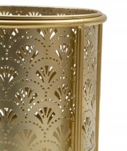Costway Kwietnik metalowy NAT, zestaw 2 szt., złoty, Ø 21x40 i 19x22 cm 3