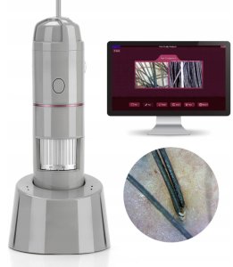 Thymuskin Detektor Skóry Głowy i Włosów 5-200X Analizator Trychologiczny Wypadanie 4