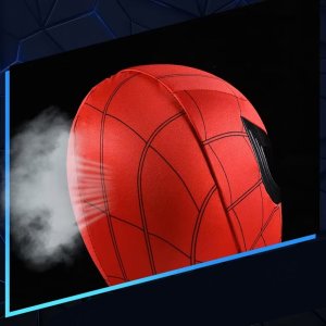 Anek Maska Spider-Man Ruchome Świecące Oczy LED Sterowanie Pierścieniem Braders 2