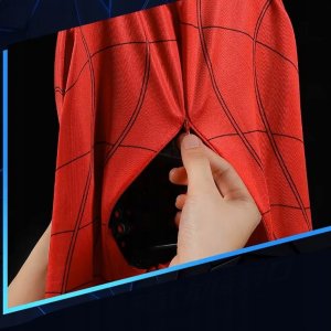 Anek Maska Spider-Man Ruchome Świecące Oczy LED Sterowanie Pierścieniem Braders 5
