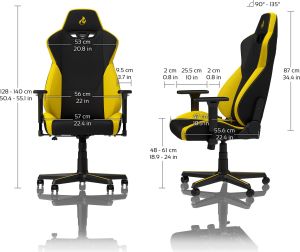 Fotel Nitro Concepts S300 czarno-żółty (NC-S300-BY) 3