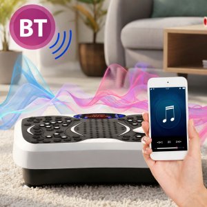 UNDERFIT Platforma wibracyjna White masaż Bluetooth głośnik fitness 5