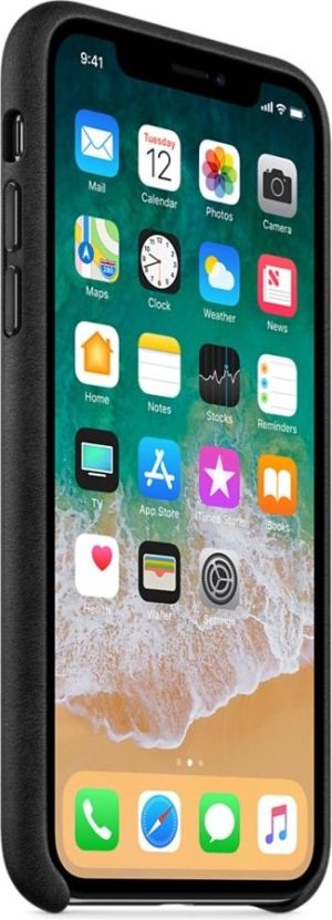 Apple iPhone X Leather Case czarne (MQTD2ZM/A) 2