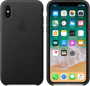 Apple iPhone X Leather Case czarne (MQTD2ZM/A) 3