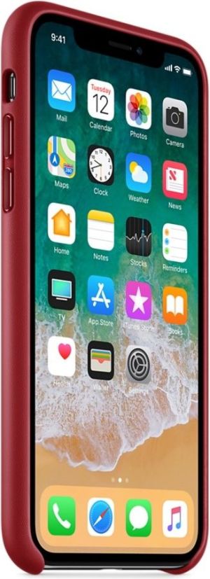Apple iPhone X Leather Case czerwone (MQTE2ZM/A) 2