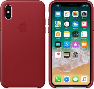 Apple iPhone X Leather Case czerwone (MQTE2ZM/A) 4