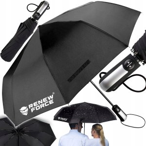 ER4 Parasol parasolka męska damska parasol składany automat XL mocna+pokrowiec (5907190109863) 4
