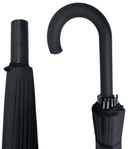 ER4 Parasol z pokrowcem czarny 24 żebra solidny klasyczny prezydencki duży XXL (5907190139884) 4