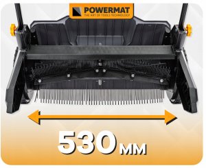 Powermat ZBIERACZ DO LIŚCI ZAMIATARKA RĘCZNA 530 MM DO LIŚCI TRAWY Z KOSZEM 100 L 11
