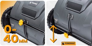 Powermat ZBIERACZ DO LIŚCI ZAMIATARKA RĘCZNA 530 MM DO LIŚCI TRAWY Z KOSZEM 100 L 8