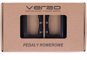 Verso Pedały Verso HF-624 alu.CNC oś  Cr-Mo 9/16, łożyska maszyn.czarne ,box rjx Uniwersalny 4