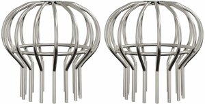 vidaXL Osłona na liście rynny 2 pcs srebrny 110 mm Stal nierdzewna 3