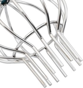 vidaXL Osłona na liście rynny 2 pcs srebrny 110 mm Stal nierdzewna 8