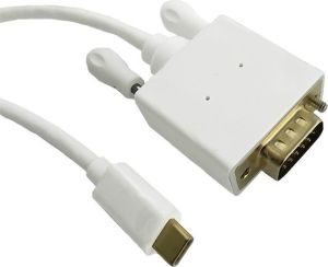 Kabel USB Qoltec USB-C - D-Sub (VGA) 2 m Biały (50419) 1