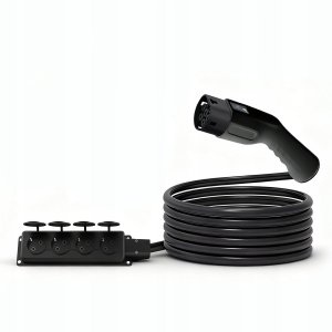 Kabel do ładowania samochodów Akyga Adapter Typ 2 na 4x Schuko do pojazdów elektrycznych V2L żeńsko żeński 16A 3m (AK-SC-E27) 2