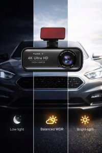 Wideorejestrator Farrot Samochodowy 4k UHD przód WIFI GPS tył full HD kamera auto 10