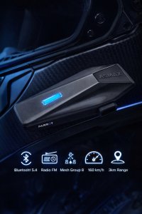 Ejeas Interkom motocyklowy zestaw 2 szt mesh 5g 3km 8 osób bluetooth do kasku fm 12
