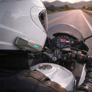 Ejeas Interkom motocyklowy zestaw 2 szt mesh 5g 3km 8 osób bluetooth do kasku fm 6