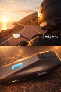 Ejeas Interkom motocyklowy zestaw 2 szt mesh 5g 3km 8 osób bluetooth do kasku fm 9