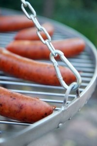 Palenisko ogrodowe Tyletegotu Grill na trójnogu z kołowrotkiem 180 cm, TRIVO, ruszt stal nierdzewna, 60 cm 5