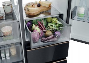 Lodówka Haier S+ 4D 7 No Frost 601 L wysokość 190 cm czarny - SBS Lodówka (HSPR79F19DNGG) 5