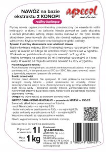 Agrecol Agrecol nawóz na bazie ekstraktu z pokrzyw do roślin kwitnących 1L 2