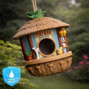Turdus Domek dla Ptaków Tiki Bar - Tropikalna Dekoracja do Ogrodu, Balkonu, Tarasu 3