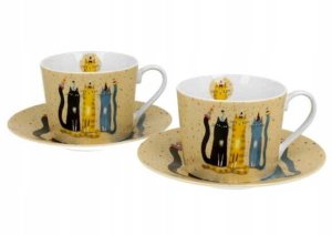 DUO Porcelanowa filiżanka z uroczym motywem kotów 230ml 3