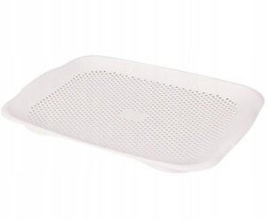 Deska do krojenia Koopman Deska do krojenia serwowania z cedzakiem plastikowa 36,5x27cm 1szt 3