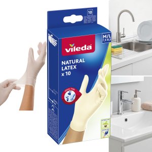 Vileda Rękawice lateksowe Natural Latex* M/L 10 szt. 9