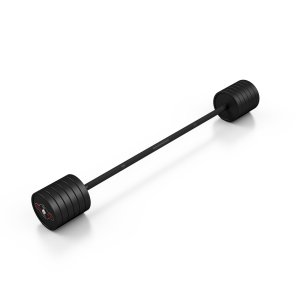 Marbo Sport Sztanga prosta gumowana 50 kg MARBO SPORT czarny mat 2