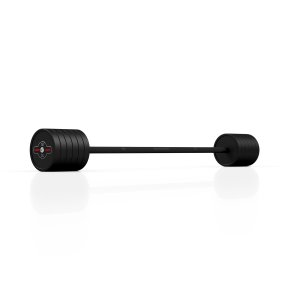 Marbo Sport Sztanga prosta gumowana 50 kg MARBO SPORT czarny mat 3