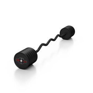 Marbo Sport Sztanga łamana gumowana 50 kg gryf EZ MARBO SPORT czarny mat 3