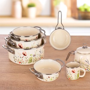 Fl1 Kubek emaliowany kremowy MAKI 400 ml 4