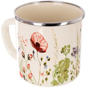 Fl1 Kubek emaliowany kremowy MAKI 400 ml 5