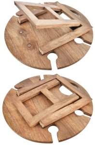 vidaXL Stolik piknikowy na wino drewniany składany MANGO 39,5x24,5cm 7
