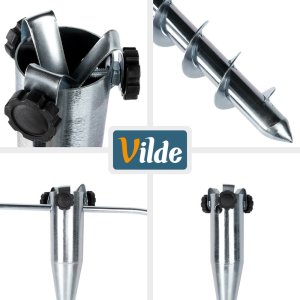 Vilde Stojak do parasola ogrodowego wkręcany metalowy 56 cm 4