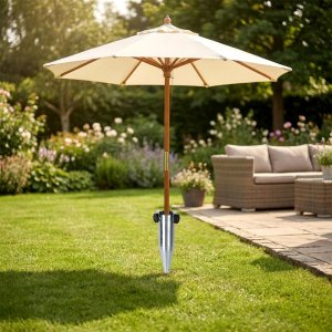 Vilde Stojak do parasola ogrodowego wkręcany metalowy 56 cm 6
