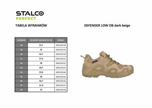 Stalco Półbut skóra zamszowa wstawki OXFORD membrana WATERPROOF podeszwa antypoślizgowa olejoodporna lekki wkładka pianka EVA miechowy język beżowe Defender Low Ob Sr Fo 44 2