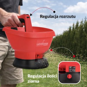 Lehmann HG SIEWNIK ROZSIEWACZ AKUMULATOROWY RĘCZNY TRAWY NASION NAWOZU SOLI OGRODOWY 3